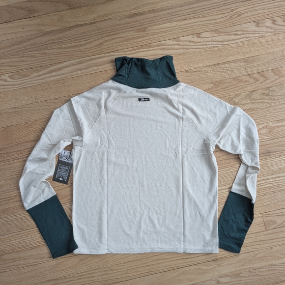 NEW Oiselle Flyout Mock Neck Shirt Women's 6 Long Sleeve Running Top Ivory White - Picture 4 of 10